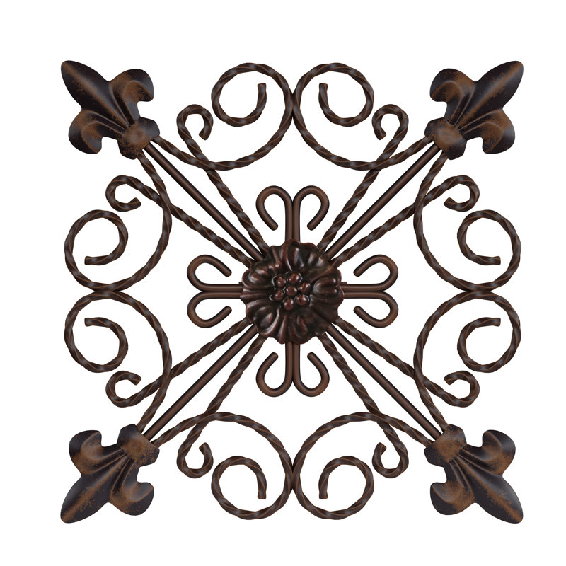 Fleur De Lis Living Square Metal Wall Décor & Reviews Wayfair